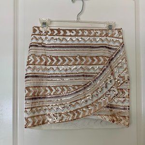 Express Sequin Mini Skirt